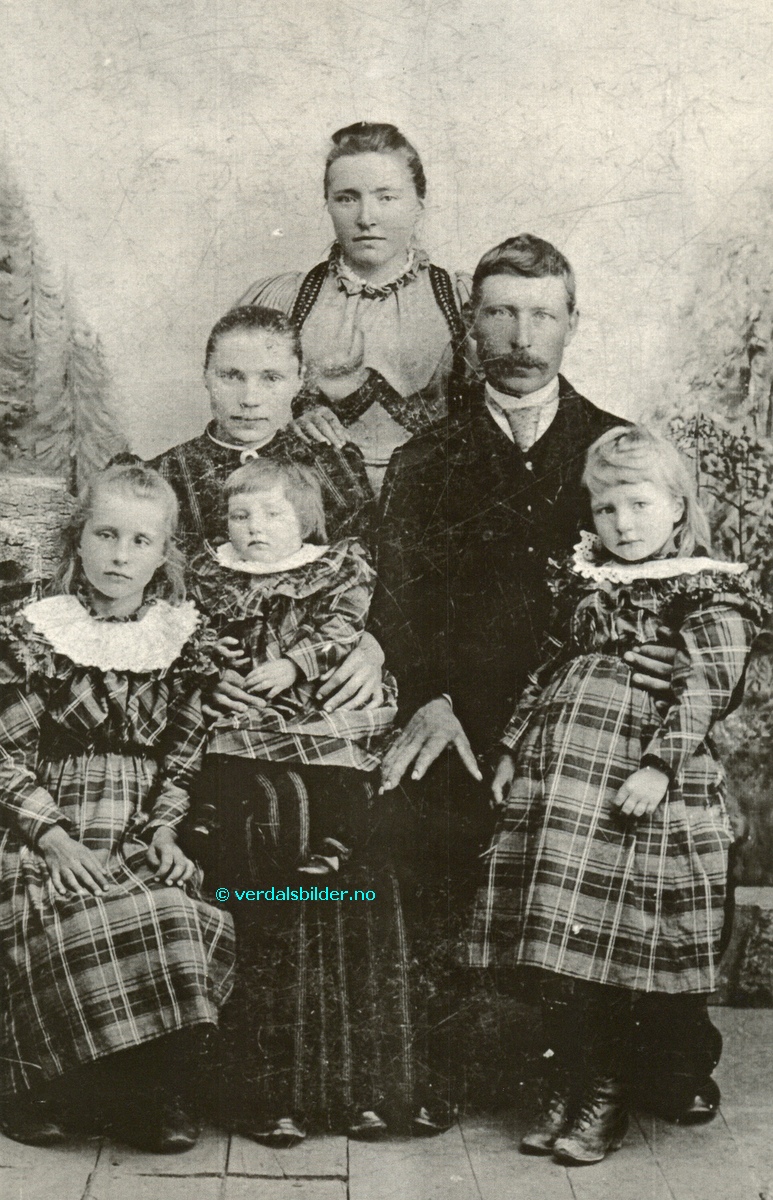 Fra 1904 fikk heimen navnet Heggli. Etter dette bildet ble tatt kom 6 barn til. Utlånt og navnsatt av Oddbjørn Øgstad.